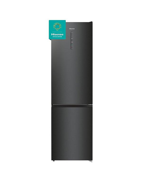 Hisense RB470N4SFCUK 60cm Wide, Total No Frost, C rating, Freestanding Fridge Freezer - Black Stainless Steel